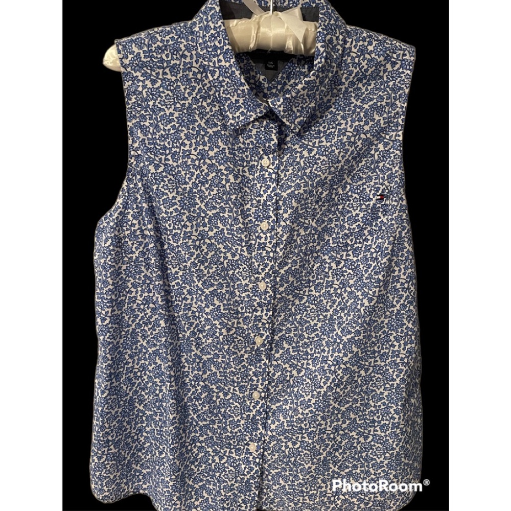 Sleeveless Tommy Hilfiger No Iron Cotton Blend blouse
